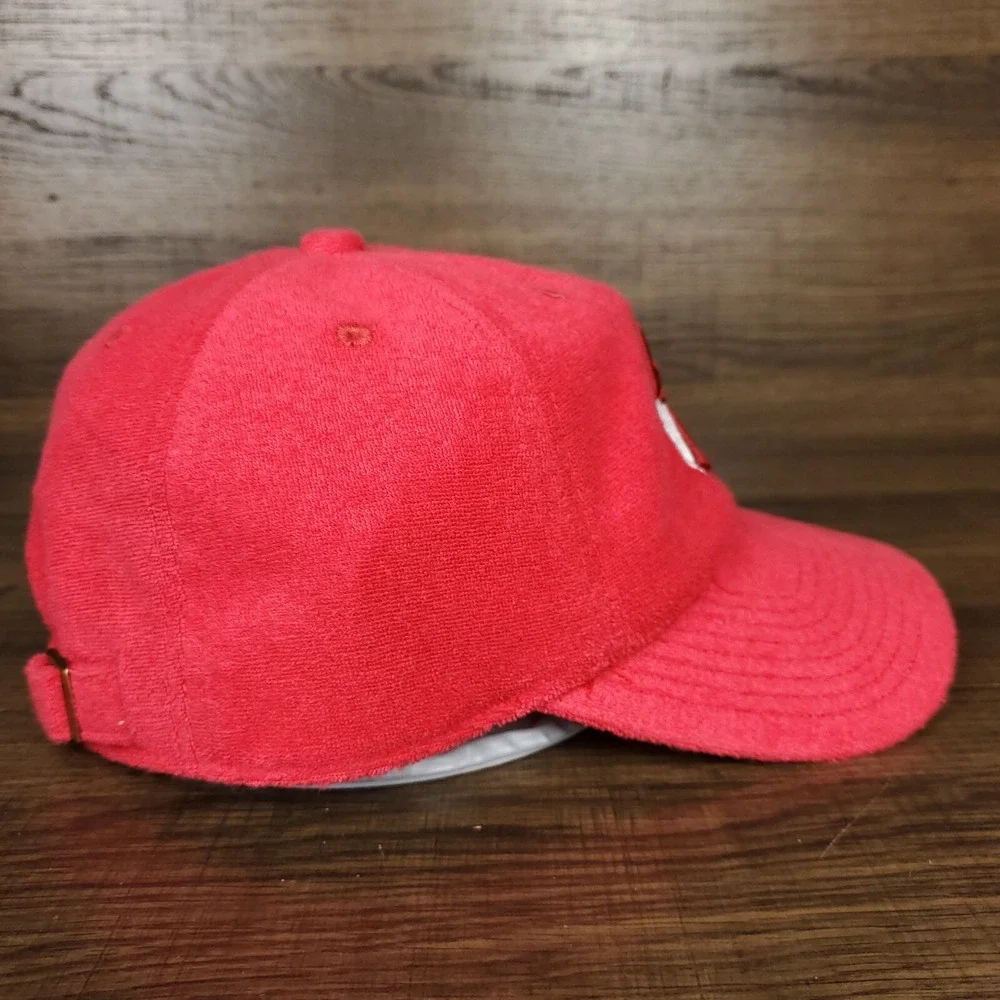 Atlanta Hawks Mitchell & Ness NBA Dad Cap Hat 3D Logo Red Terry‎ Fabric New
